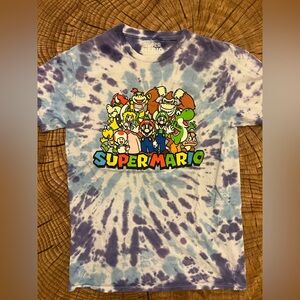 ‼️EUC: Unisex Super Mario TieDye Cotton T-Shirt - S